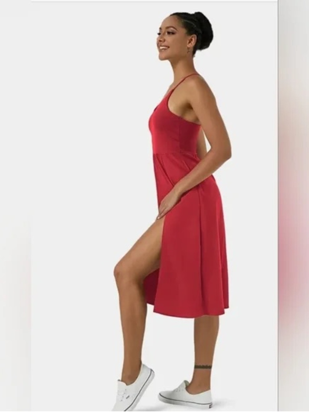 HALARA Everyday Midi Chill Dress-La Land Rococco Red